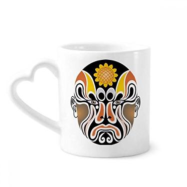 Imagem de Cabeça de ópera de Peking Caneca colorida Xucepaocheng café cerâmica copo de coração de vidro
