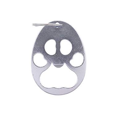 Imagem de Pacote com clipe de chave com estampa de pata Paracord Planet – chaveiro abridor de garrafas, veículo de escritório doméstico (pacote com 10, prata)