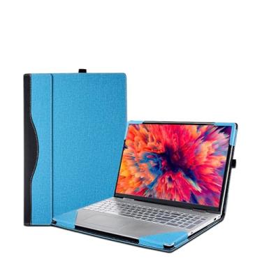 Imagem de Capa e manga HP EliteBook 40.6 cm G9/G10 - Bolsa protetora de couro PU removível com suporte para caneta (azul claro)