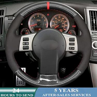 Imagem de JEZOE Cobertura de volante de carro personalizada costurada à mão de fibra de carbono, para Infiniti FX FX35 FX45 2003-2007 2008 Nissan 350Z 2002-2009