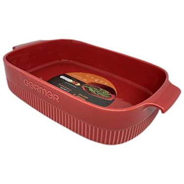 Imagem de Germer, Travessa retangular em porcelana, modelo assar ou servir, refratária, 2600 ml, Branca