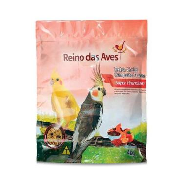 Imagem de Ração Reino das Aves Extra Gold Frutas para Pássaros - 4kg