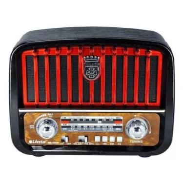 Imagem de Radio Portátil Retro Am Fm Sw usb sd blu Livstar  CNN2257BR