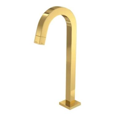 Imagem de Torneira Lavatório Mesa Deca Tube Bica Alta Gold 1198.GL.TUB