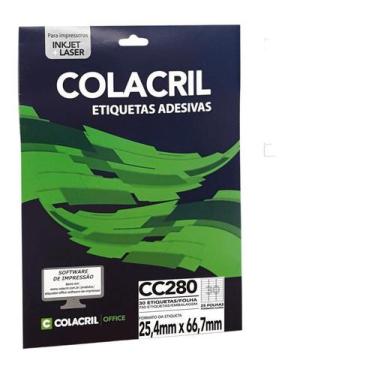 Imagem de Etiqueta Carta 25,4Mm X 66,7Mm 25 Folhas Cc280 Colacril - Geral