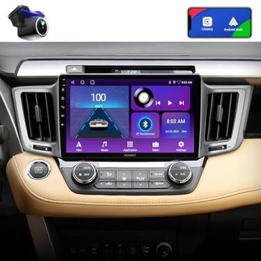 Imagem de Para Toyota RAV4 Radio Upgrade – Tela sensível ao toque QLED de 25.4 cm para substituição estéreo para carro 2013-2018 sem fio CarPlay Android Auto MirrorLink AirPlay 2+64G DSP 48EQ FM/AM GPS
