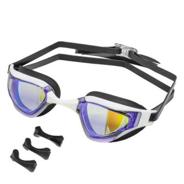 Imagem de Óculos De Natação Adulto Quick Mirror High Poker, Branco, Azul