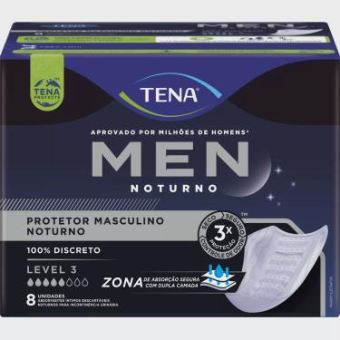 Imagem de Absorvente protetor masculino tena men level 3 noturno 8 unidades