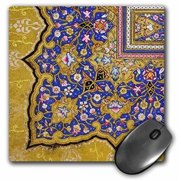 Imagem de 3dRose 20 x 20 x 0 63 centímetros roxo e dourado fosco padrão floral árabe estilo persa flores e redemoinhos árabe islâmico turco mouse pad (mp_162530_1)