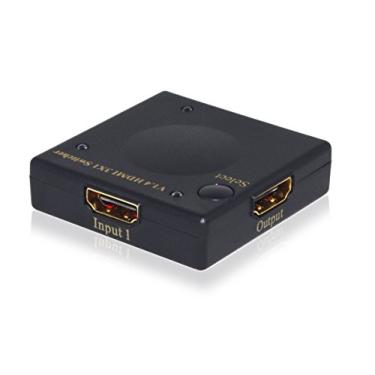 Imagem de NEXiLUX Mini comutador automático NXL-03192 HDMI 1.4, 3 entradas - 1 saída, compatível com 4K Full HD 1080p 3D Player PSVR