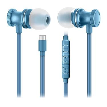 Imagem de Fones de ouvido intra-auriculares Sentry OSE450-SLT com conexão USB-C com fio, controlador de volume e microfone em linha, isolamento de ruído, ardósia