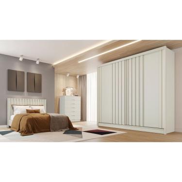 Imagem de Guarda-roupa Europa Mademarques Córdoba 2 Portas 4 Gavetas Off White