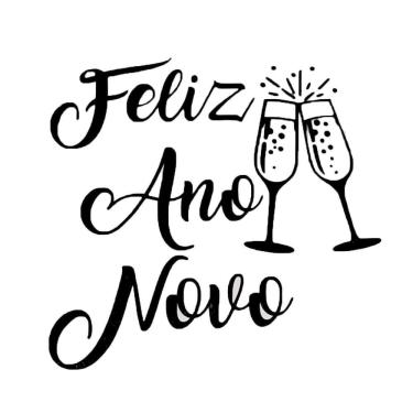 Imagem de Adesivo Para Balão Feliz Ano Novo - Preto - 17cm