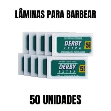 Imagem de 50 Lâminas Para Barbear Derby Extra Verde Profissional