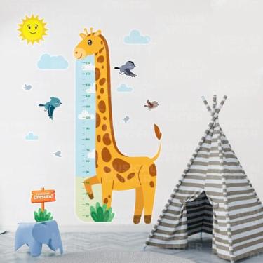 Imagem de Adesivo Decorativo Régua de Crescimento Girafa Infantil Lavável Seguro Fácil Aplicação Ideal Decoração Quarto Bebê Menina Menino Área Kids