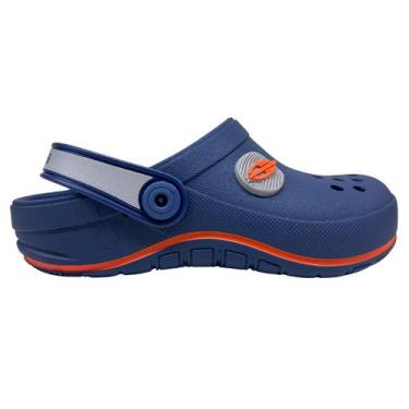 Imagem de Sandália Babuche Mormaii 12428 Infantil Macio Confortável, Azul, Cinza