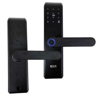 Imagem de Fechadura Digital Eletronica Biometrica Wifi App Celular Portao Porta 