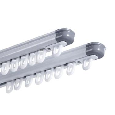 Imagem de Cortina de teto ZSTARR retrátil 85-150 cm branca (2 conjuntos)