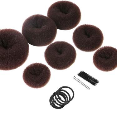 Imagem de Conjunto para fazer coques de cabelo Teenitor, 7 anéis com elásticos e
