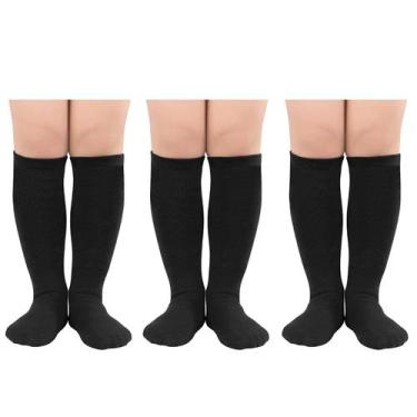 Imagem de Meias American Trends para meninas até o joelho, 3 a 6 anos, pacote co