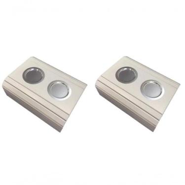 Imagem de Kit 02un Esteiras Braço Sofá Branca Porta Copo Alumínio - OUTRAS MARCA