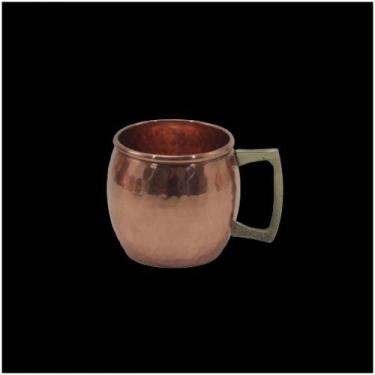 Imagem de Caneca Bojuda Moscow Mule Drinks Cobre Alça Em Bronze 450Ml - METAL AR