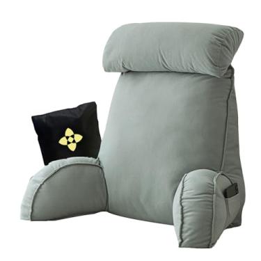 Imagem de Travesseiro de leitura para cama, almofada de aconchego, travesseiro de suporte lombar, travesseiro de leitura para cama, travesseiro de cadeira, ótimo para suporte para as costas, cama, jogos, ler