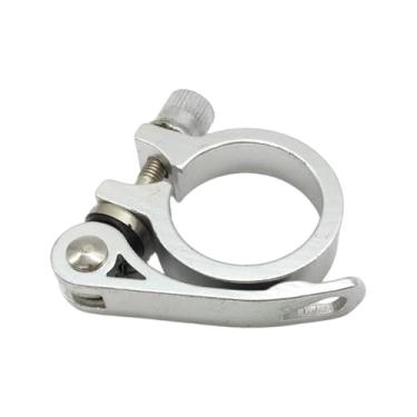 Imagem de menolana Grampo de canote de bicicleta com diâmetro interno de 38 mm, acessório de substituição para tubo de selim, braçadeira de liberação rápida para, Prata