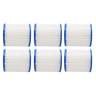 Imagem de Generic Cartucho de Filtro, Multifuncional de Alta Eficiência, Fácil de Limpar, 6 Peças de Elementos Filtrantes de Poliéster Com Forte Adsorção para Piscinas de Spa