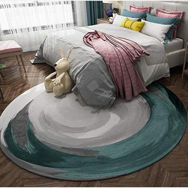 Imagem de Renovation House Nordic Modern Minimalista Redondo Confortável Engrossar Cadeira Giratória Tapetes de Cadeira Giratória Macio Sala de Estar Quarto Estudo (Tamanho : 200)