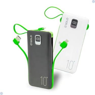 Imagem de Carregador Bateria Móvel Portátil Slim Power Bank 10000mah Com Display