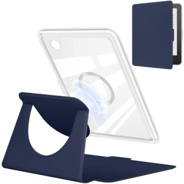 Imagem de YoungMe Capa giratória de 360 graus para Kobo Clara Color 2024 de 15 cm, design magnético destacável, capa protetora com suporte ajustável, traseira transparente com hibernar/despertar automático
