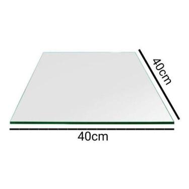 Imagem de Kit 6 Vidros Expositor Balcão Vitrine Para Loja 40x40 4mm - Nacional