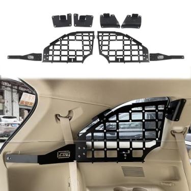 Imagem de CTH Para Toyota Highlander 2015-2019 Suporte de armazenamento de janela lateral traseira do porta-malas Modificação Painel Molle Rack Organizadores de porta-malas Kit de prateleira de pendurar para