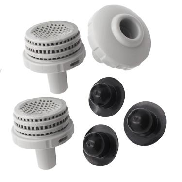 Imagem de DBEIXIWEI Kit de conector de jato de água para piscina acima do solo com bocal de entrada e conector de filtro plugues adequados para Intex 25022E