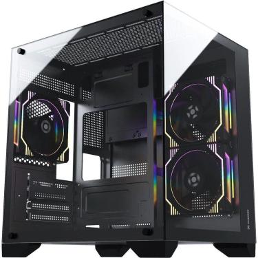 Imagem de Gabinete Gamer Fortrek Clarity Preto Lateral Vidro