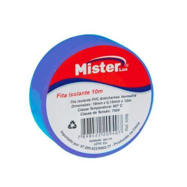 Imagem de Fita Isolante Azul 10 Metros - Mister