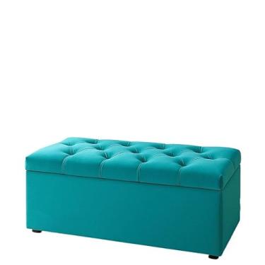 Imagem de CAPITONE VELUDO SUEDE PÉ DE CAMA PORTA OBJETOS BRINQUEDOS SAPATOS CASA DECORAÇÃO (VELUDO AZUL TURQUESA (TIFANY))