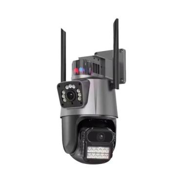 Imagem de Câmera IP WiFi 4K HD Com Lente Dupla 5MP PTZ Para Exterior Com Rastrea