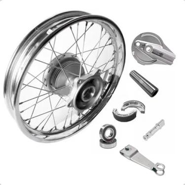 Imagem de Roda Traseira Completa Nxr Bros 125 150 160 Raio 4mm + Peças