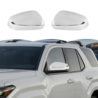 Imagem de RT-TCZ Kit de capa de espelho retrovisor de carro espelho lateral retrovisor com decoração de seta acessórios externos para Toyota 4Runner 2024 2025 (cromado)