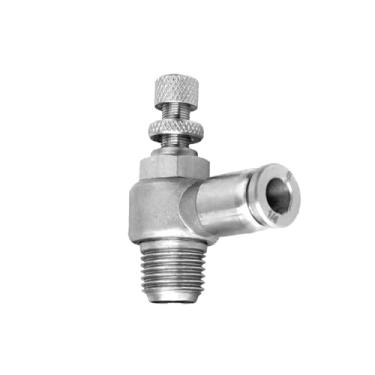 Imagem de ZUC Válvula de Aceleração SL 4-12 mm Válvula de Controle de Tubo de Aço Inoxidável 304 Mangueira de Ar Pneumática Conexões Rápidas Rosca BSPT Macho (10mm-SL(BSPT), 3/20.3 cm)