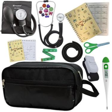 Imagem de Kit Enfermagem Profissional Glicose Estagio Saude Completo - PREMIUM, 