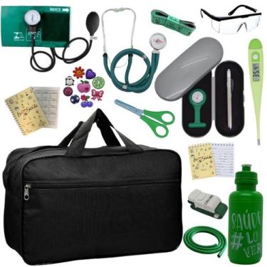 Imagem de Kit Enfermagem Top Cores Premium Completo Estagio Estetoscopio Aparelh