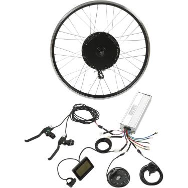 Imagem de Kit De Conversão De Bicicleta Elétrica 48v 2000w Cubo De Liga De Alumínio Motor Da Roda Traseira Rolamento Forte Lcd3 Display Para Bicicletas Elétricas, 24inch