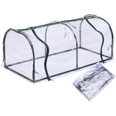 Imagem de Tampa De Substituição De Estufa Transparente Pvc Jardim Estufa Planta Capa À Prova De Chuva Pequena Casa Quente Filme Plástico Para Plantas De Jardinagem Interna E E, 290 x 106 x 90cm