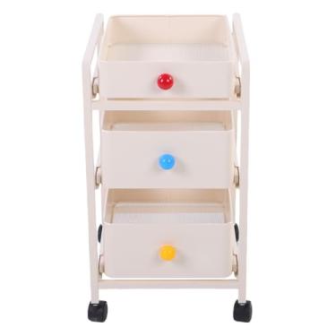 Imagem de Zerodis Carrinho de Armazenamento de Metal de 3 Camadas Carrinhos Utilitários Carrinho Utilitário Com Rodas Giratórias Silenciosas e Cestos de Malha Oca Adequados para Cozinha Banheiro Lavanderia