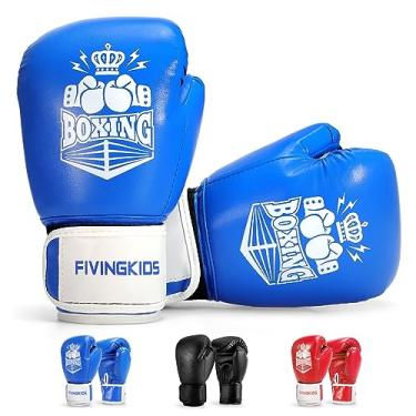 Imagem de Luvas de boxe infantis para meninos e meninas, luvas de treinamento de boxe para jovens de 3 a 15 anos, luvas de boxe infantis para saco de pancadas, kickboxing, muay thai, MMA