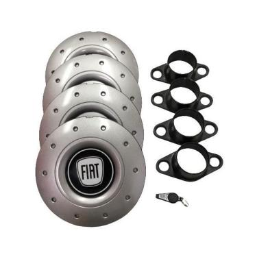 Imagem de Calotas Miollo Fiat Strada Aro 14 1996/2019 Amarok Prata