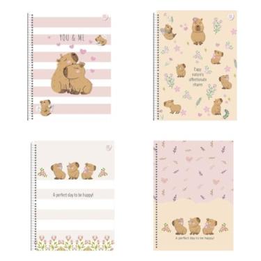 Imagem de Caderno Universitário Espiral 1 Matéria Capivara, 80 Folhas, Sortido